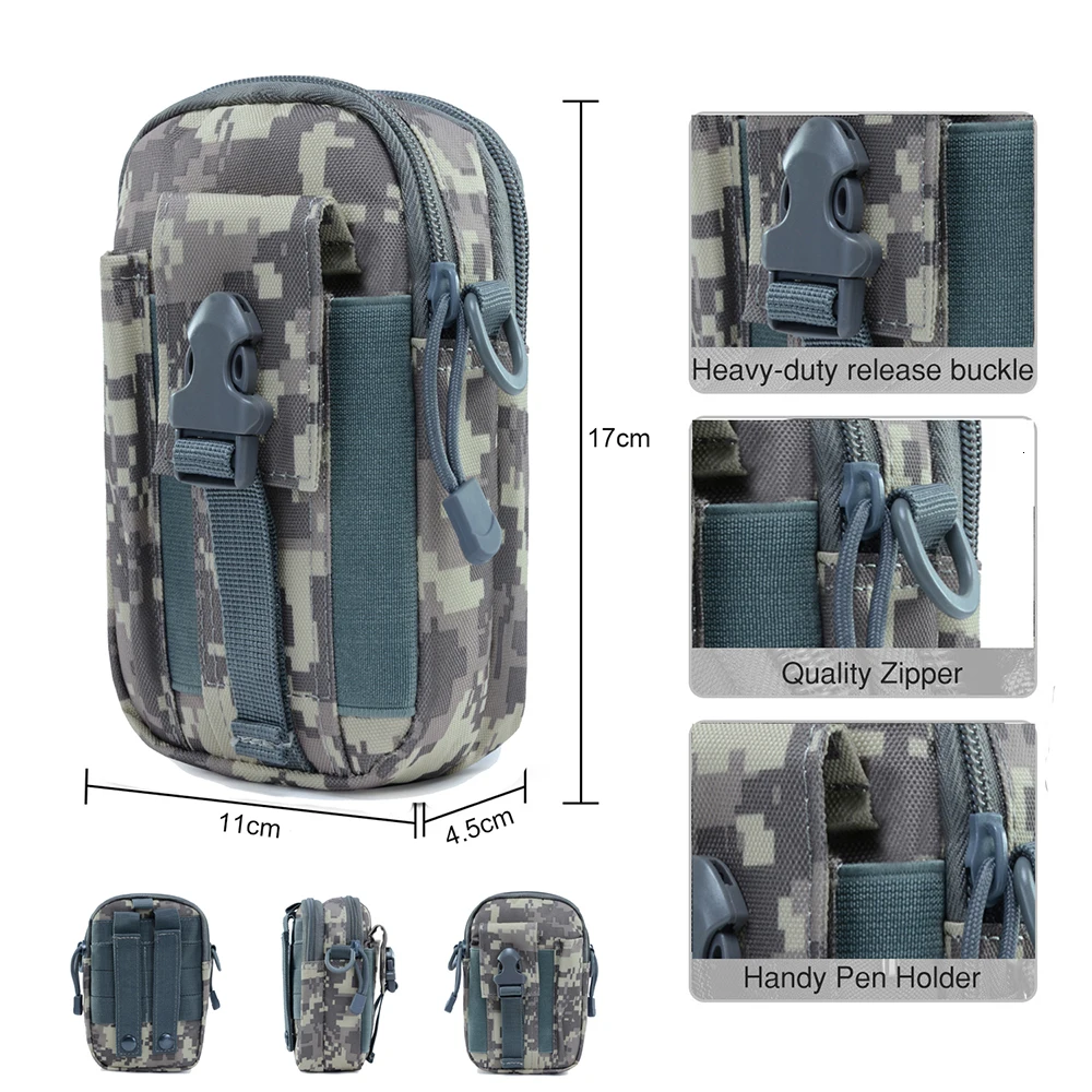 Мужская тактическая Сумка Molle, поясная сумка, маленький карман, военная сумка для бега, походные сумки, кошелек для мобильного телефона, инструмент для путешествий