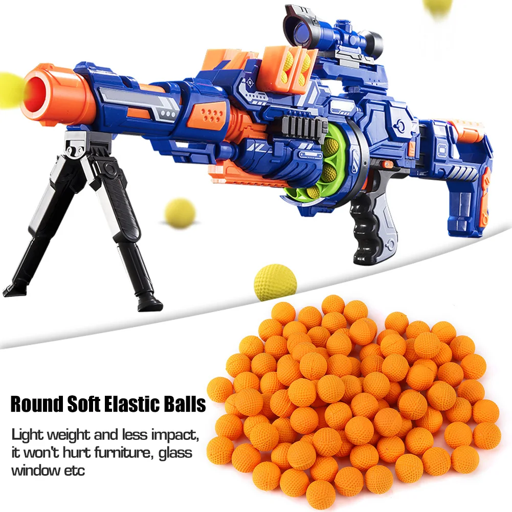 100pcs Rounds Soft Elastic Balls For Rival Zeus Apollo Toy Compatible Gun Bullet Orange |