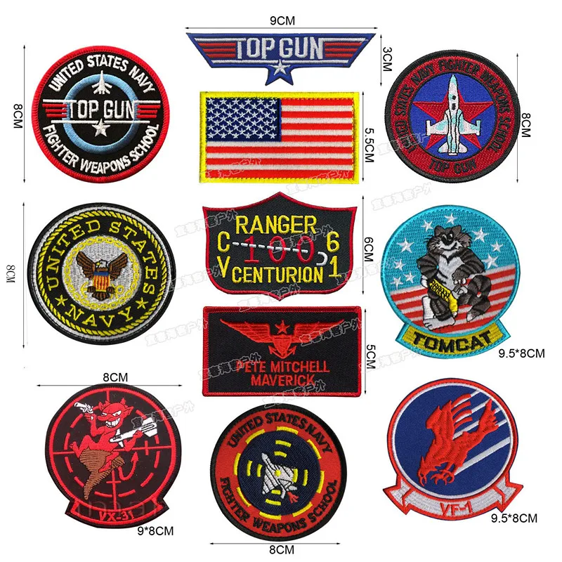 Лучший пистолет тест на полет патчи MAVERICK Ranger Tomcat US Navy боевой котик оружие