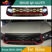 hight quality abs front grille wiht led grille for hilux revo 2015 2016 2017 2018 grill styling accessories