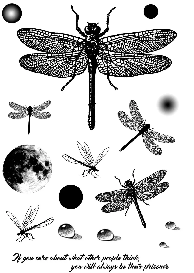 

Прозрачный силиконовый штамп со стрекозой/печать для скрапбукинга своими руками/декоративные прозрачные листы штампов для фотоальбома