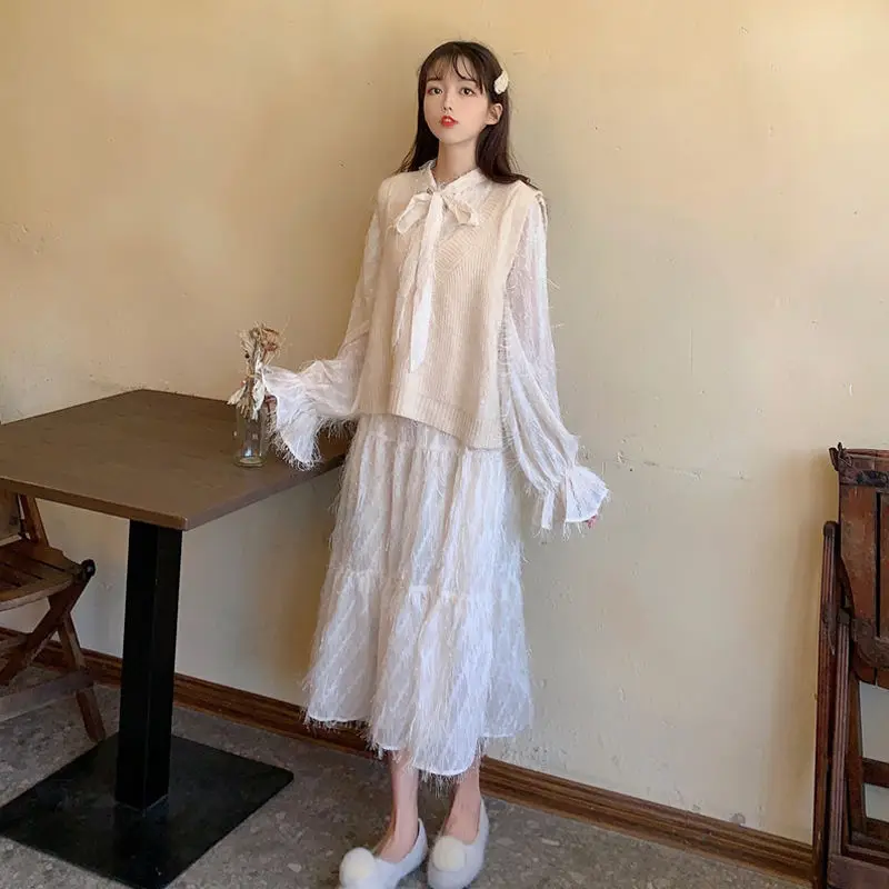 

Dress Women's Clothing Spring Clothing 2020 Skirt Mid-Length Tassel Skirt Woman Dresses Vestido De Mujer Femme Robe