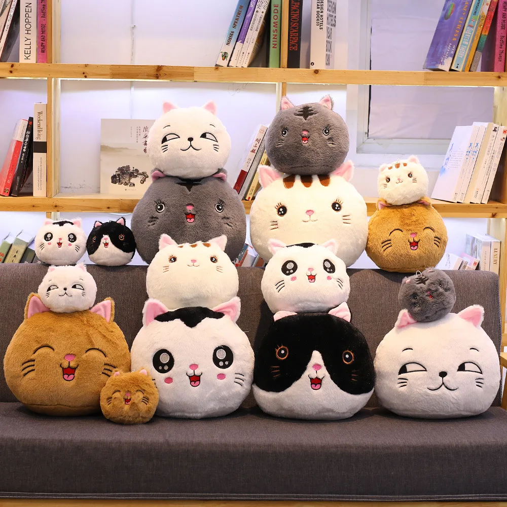 25/35 см Kawaii круглые солнцезащитные очки плюшевые игрушки милый Кот кукла