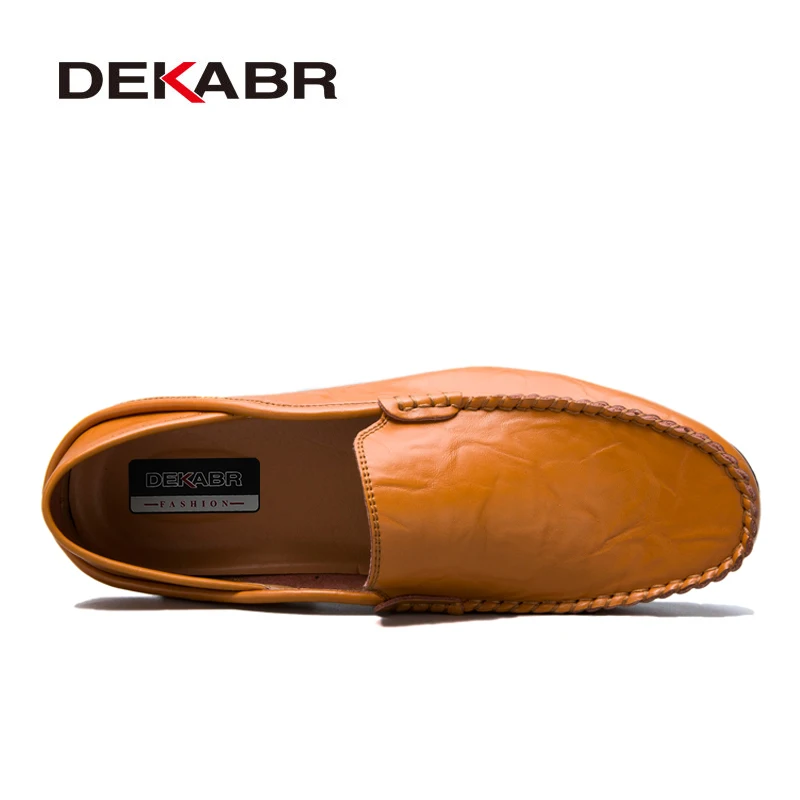 DEKABR Comfortable Handmade Leather Shoes Casual Men's Flats Design Man Driving Soft Bottom Men Size 38-47 | Обувь