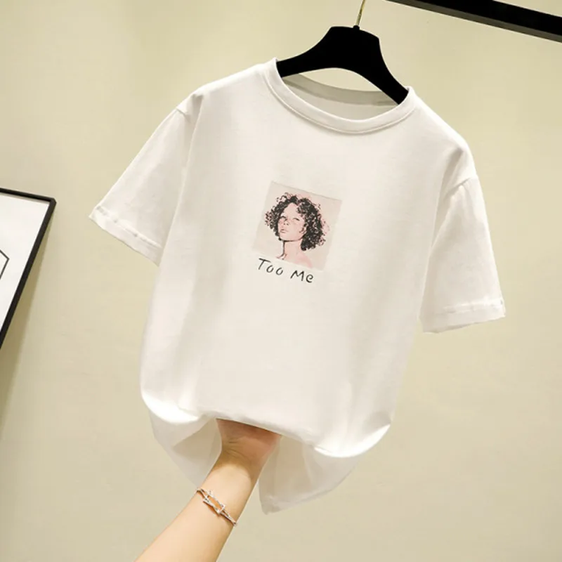 Принт Свободная Женская футболка серая японская Harajuku Tumblr Повседневная | одежда