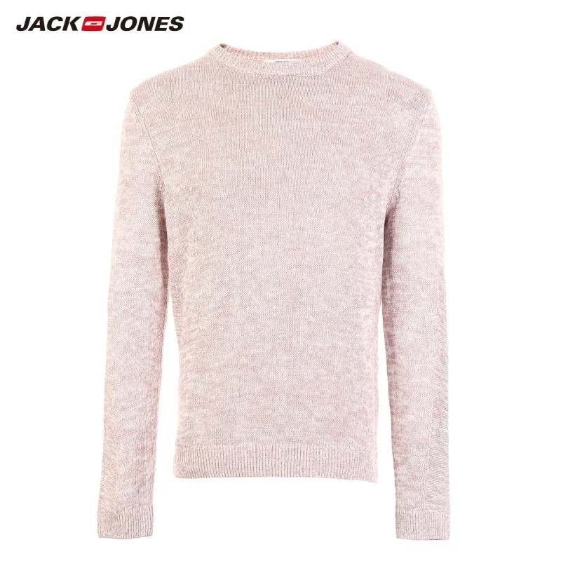 Мужской базовый свитер JackJones однотонный трикотажный с круглым вырезом 219124512 |