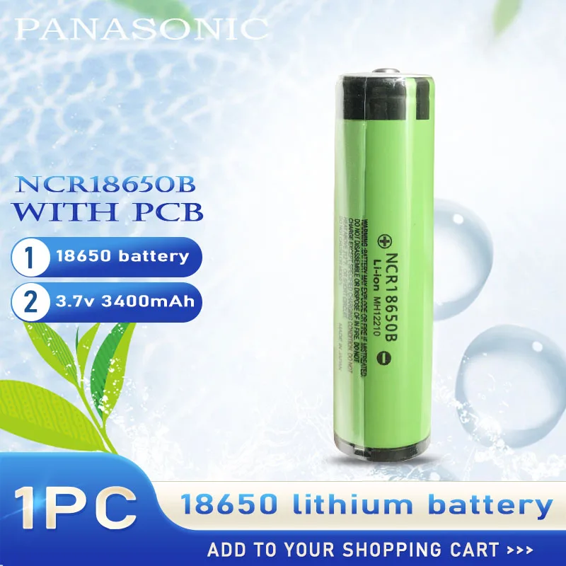 1 шт. оригинальный Panasonic NCR18650B защищенный 3 7 v 3400mah 18650 литий ионный аккумулятор