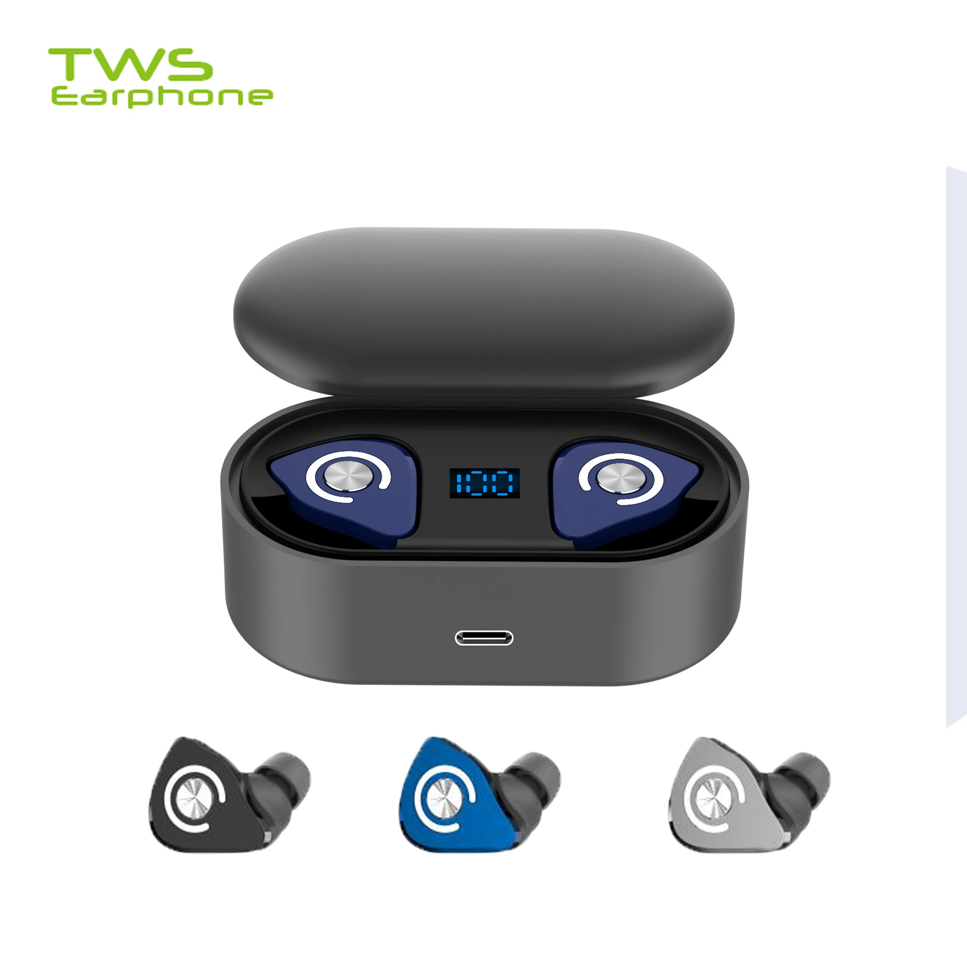 TWSearphone M9 Bluetooth 5 0 наушники светодиодный дисплей 8D стерео беспроводные игровые