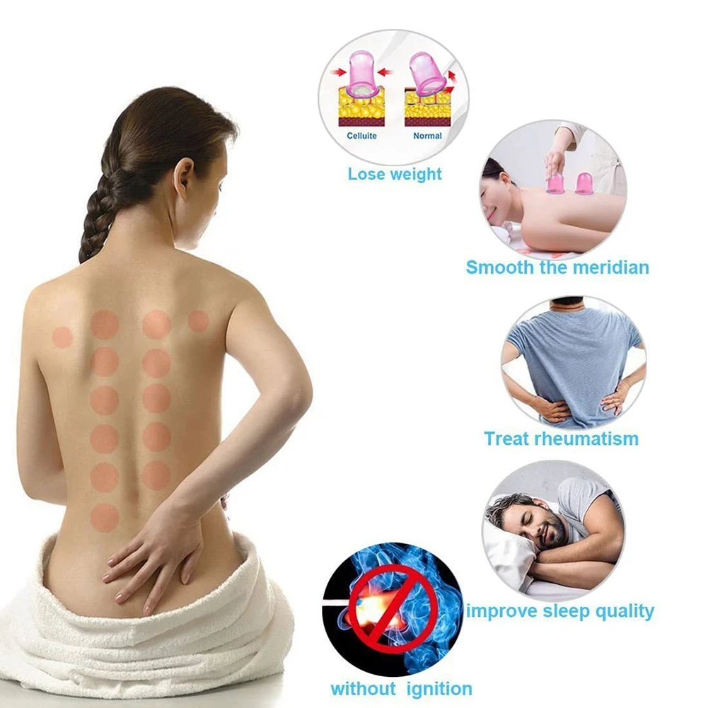 

6PCS Anti Cellulite Vacuum Cup Massage Pain Relief Roller Cupping Therapy Kit Massage Suction Cup Health Relaxation Roller