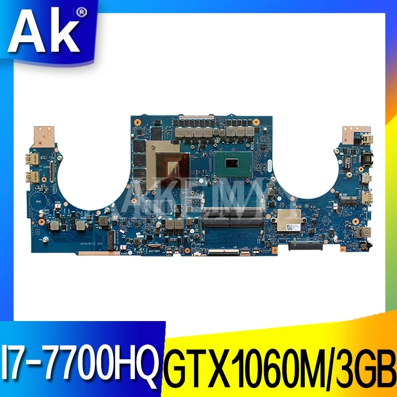 

Akemy GL702VM для For Asus ROG GL702VM GL702V Laotop материнская плата GL702VM материнская плата W/ I7-7700HQ GTX1060M/3GB DDR4