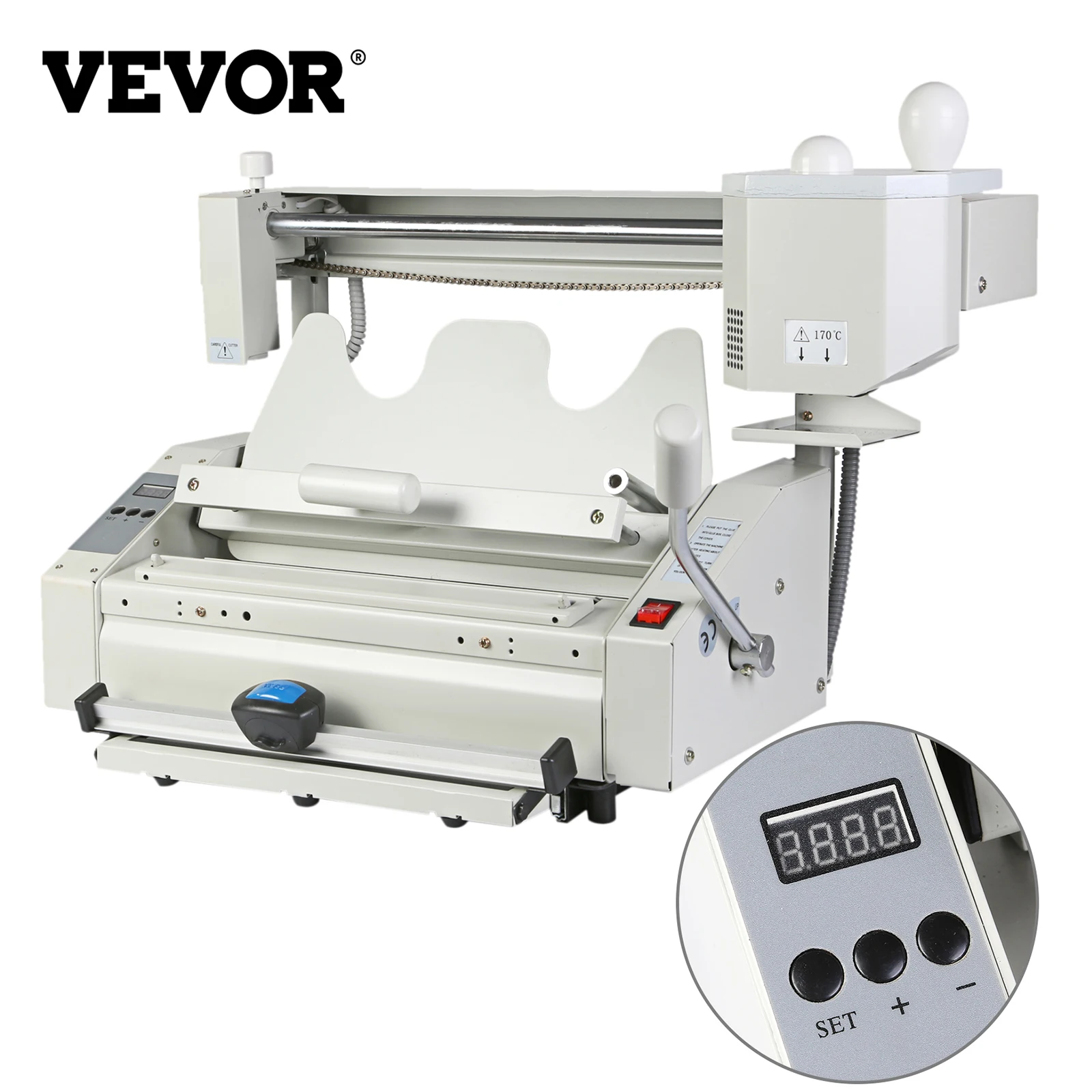 

VEVOR 4in1 2" Thickness 160Books/H Melt Glue Book Binder Binding Machine for Print Copy Store Office Library Publishing Industry
