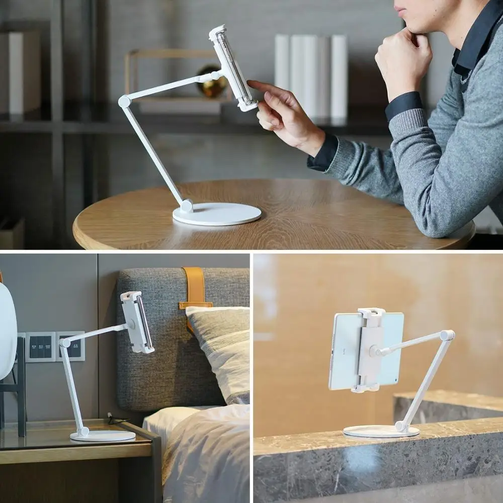 

ablet Stand Long Arm Rotation Cellphone Holder Adjustable Lazy Tablet Mount Compatible with 4-13'' iPhone iPad
