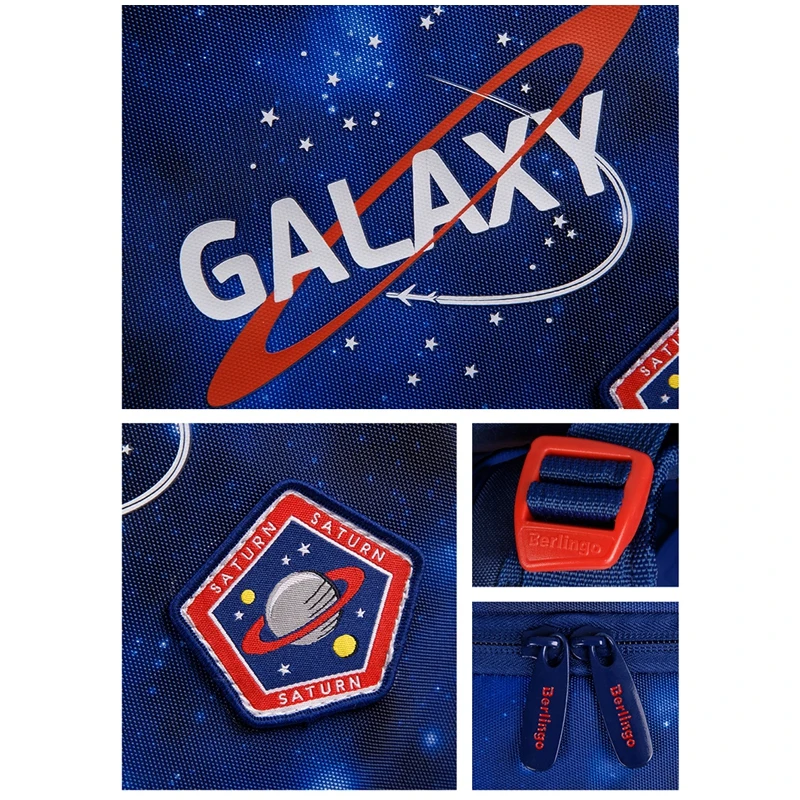 Backpack Berlingo Bliss &quotGalaxy&quot 40 * 29 19 cm 3 branches 2 pockets anatomical EVA rest School backpack bag for schoolchildren textbooks and