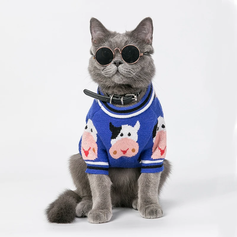 Clothes For Small Dogs Designer Sweater Winter French Bulldog Pet Luxury Warm Corgi Pull Pour Chat Puppy Knitted Suit For Dog images - 6