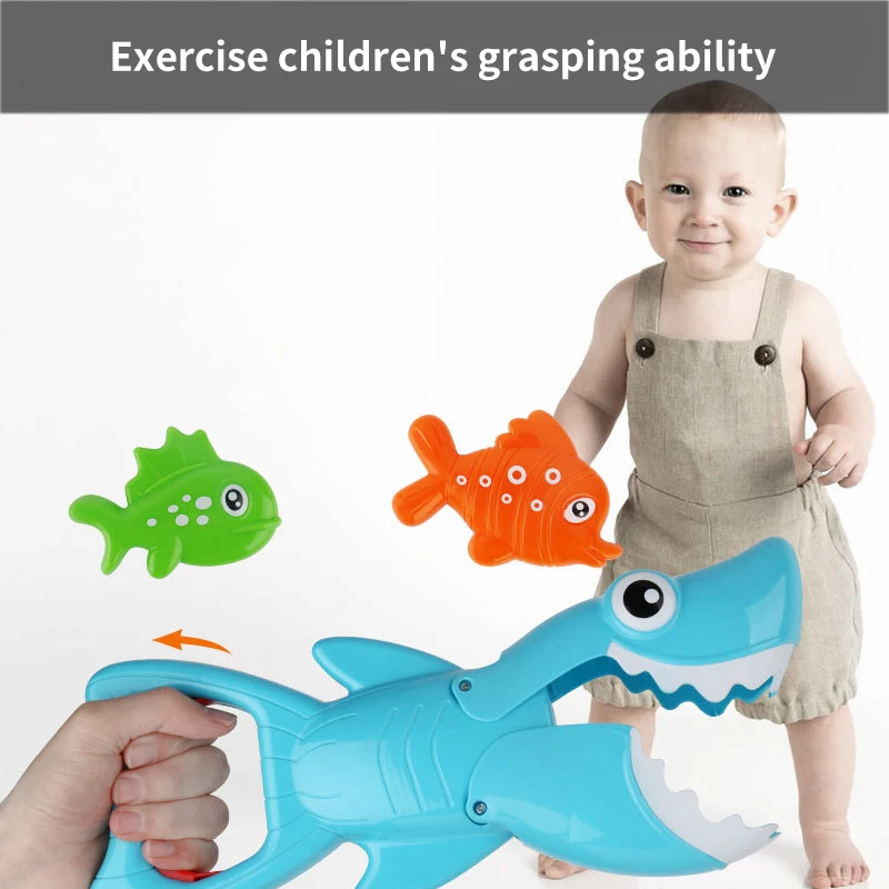 

Baby Bathroom Bath Water Playing Toys Bathing Cartoon Shark Toy Educational Shark Chase Big Fish Eat Small Fish Children Toy