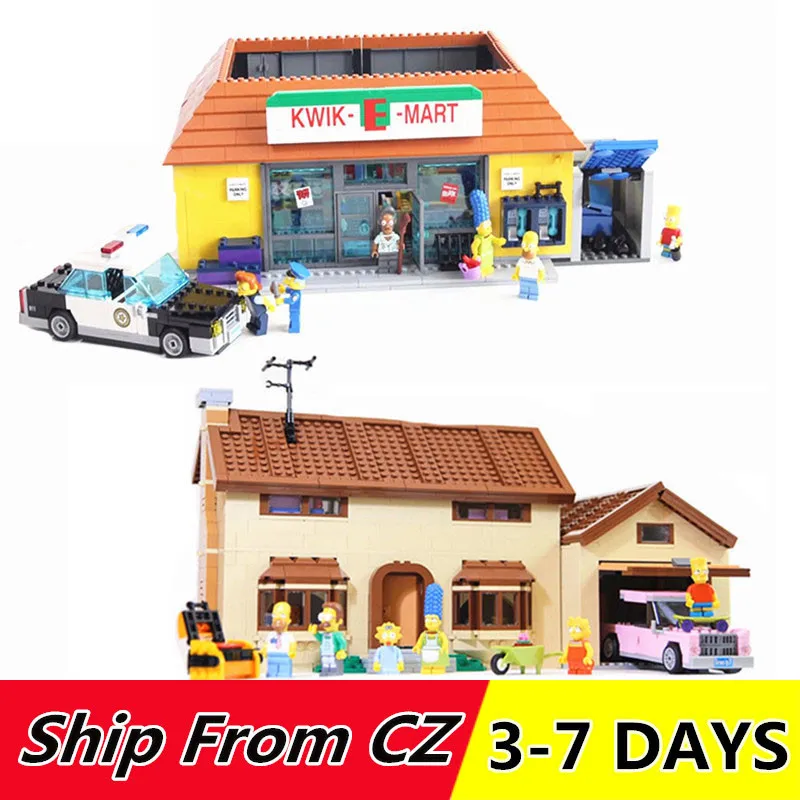 16004 Kwik-E-Mart строительные блоки серия фильмов игрушки Кирпичи совместимые 71016 71006 16005 картонный дом