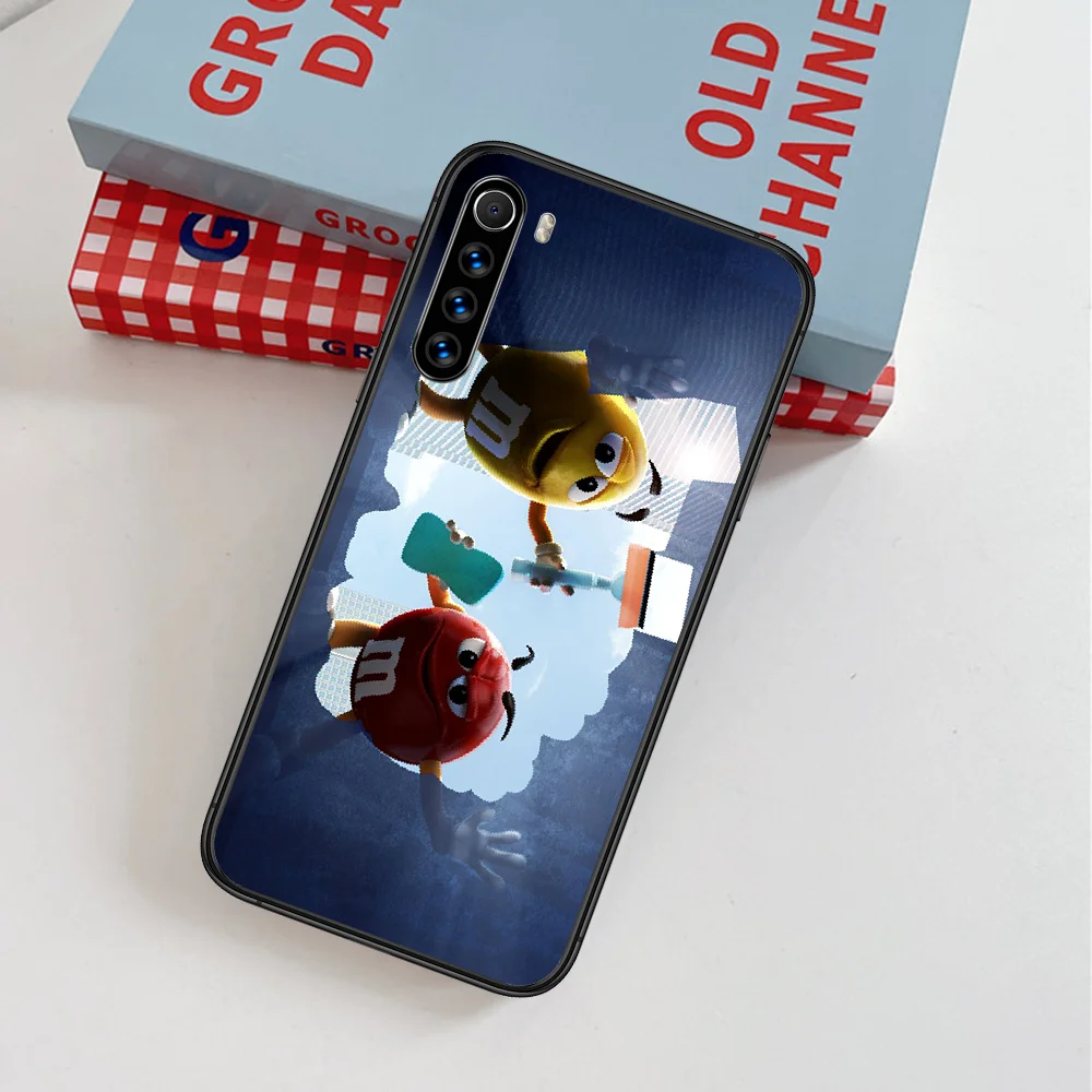 

M&M's Chocolates Brand Phone Case For Xiaomi Redmi Note 7 8 8T 9 9S 4X 7 7A 9A K30 Pro Ultra black Etui Tpu Hoesjes Pretty Cell