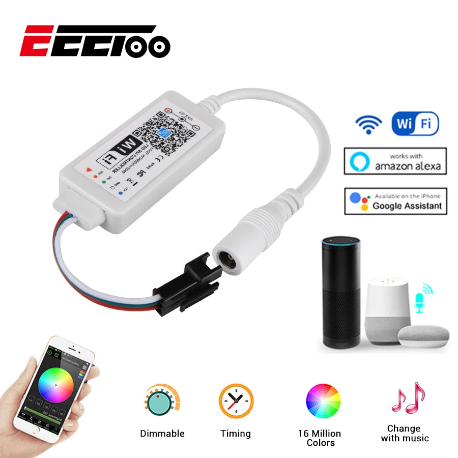 Беспроводной светодиодный Wi Fi пульт дистанционного управления ler работает с