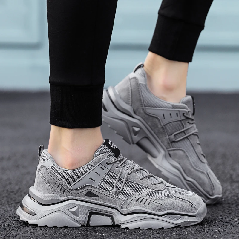 

New 2021 Spring Men Shoes Sneakers Lace Up Running Shoes Breathable Walking Trainers Tenis Sport Shoes Casual Zapatillas Hombre
