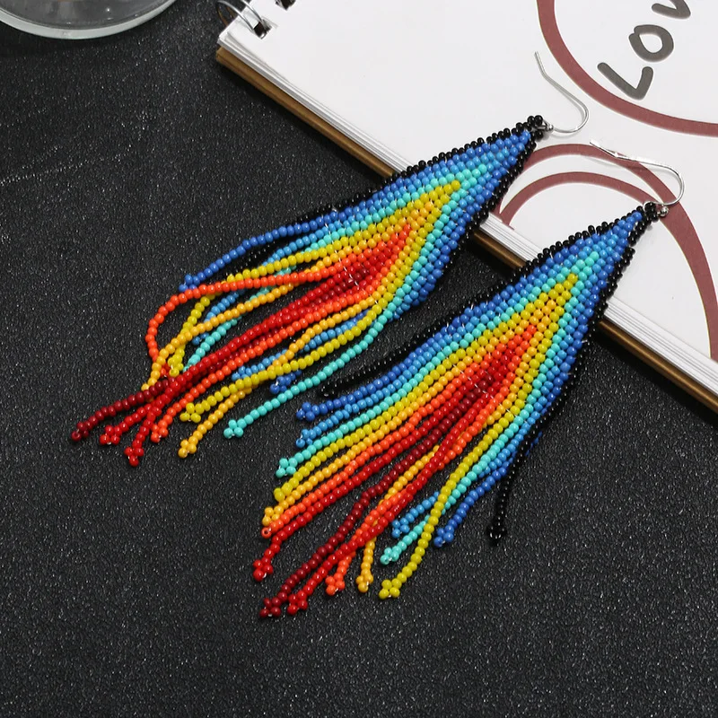 Модные ювелирные изделия этнические серьги Бохо Висячие для женщин богемные