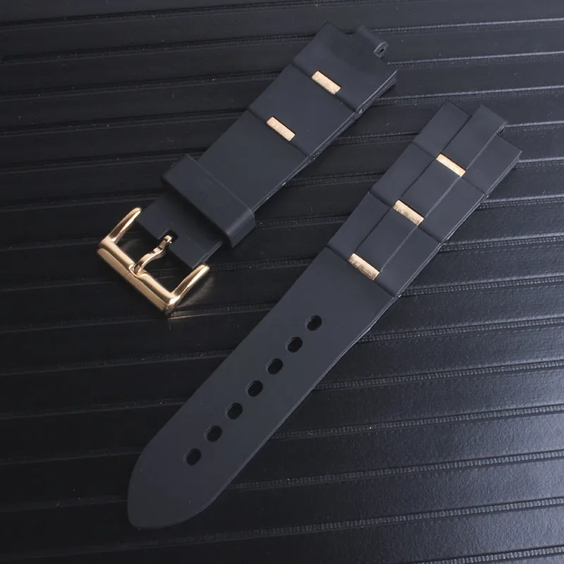 Watchband Man Rubber Replacement Watch Band Strap For Diagono 22x8mm 24mm x 8mm