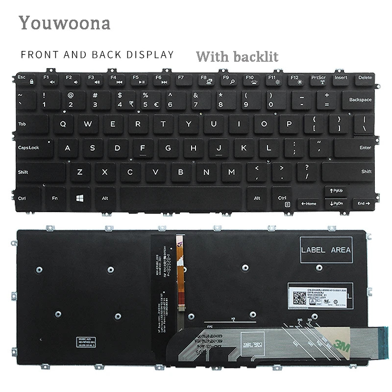 

New Original Laptop Keyboard For Dell Inspiron 5580 5585 5588 7588 5480 5485 5488 7586