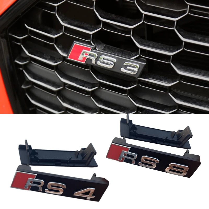 

Car Styling Front Grill Emblem for Audi RS3 RS4 RS5 RS6 RS7 RS8 SQ3 SQ5 SQ7 Logo A1 A3 A4 A5 A6 A7 A7 A8 S3 S4 S5 S6 Badge