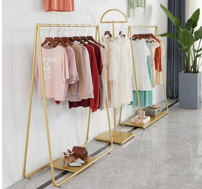 Вешалка для магазина одежды Золотая вешалка онлайн-знаменитостей полка женской