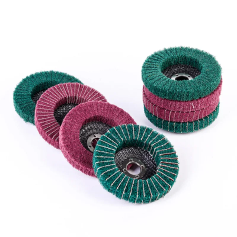 4-inch Nylon Abrasive Cloth Wheel / Flying Wing Wheel / Non-woven Vertical Cleaning Cloth Wheel  / Metal Rust Removal