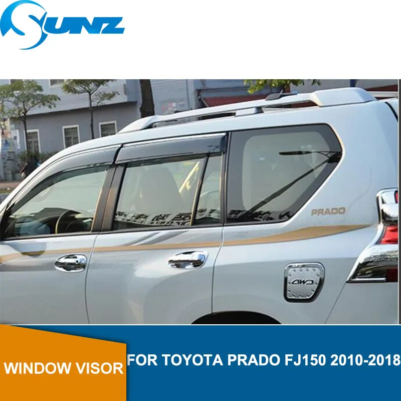 Дефлектор бокового окна для toyota prado fj150 land cruiser 2010 2012 2013 дождевой козырек защита от ветра SUNZ