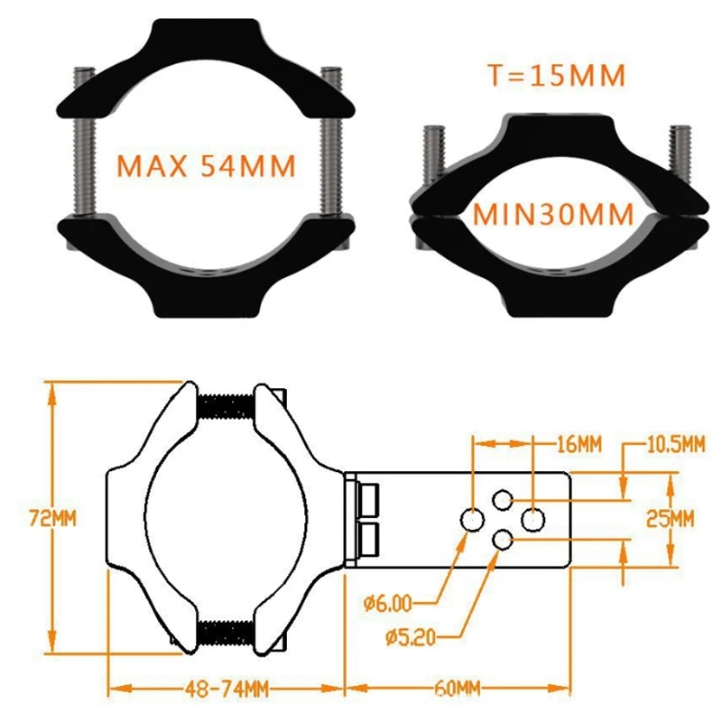 

Motorcycle Handlebar Mirror Adaptor Rear View Mirror Holder Mount Bracket Clamp For Suzuki Honda Kawasaki for Bmw