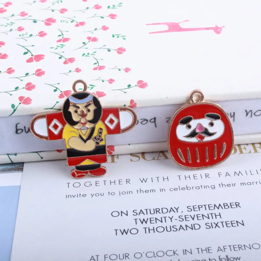 

27-36MM 20Pcs Character Cartoon Mix Colors KC Gold Color Alloy Metal Pendants Jewelry Charms