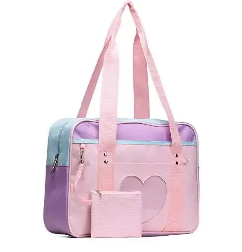 Mew японские Симпатичные прозрачные сумки в форме сердца Ita Bag Kawaii большая сумка