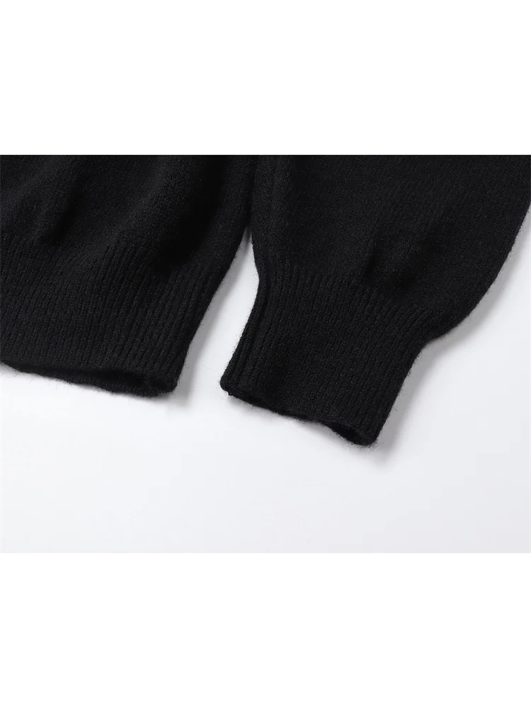 Женский трикотажный кардиган с принтом повседневный винтажный Свитер оверсайз