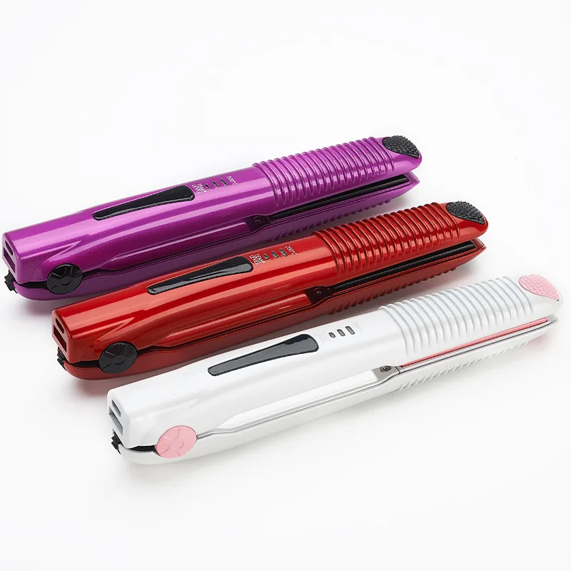 

Wireless Portable Hair Brush Straightener Bangs Curling Iron Tools Curly And Straightener Dual-use Thermostatic USB Charging