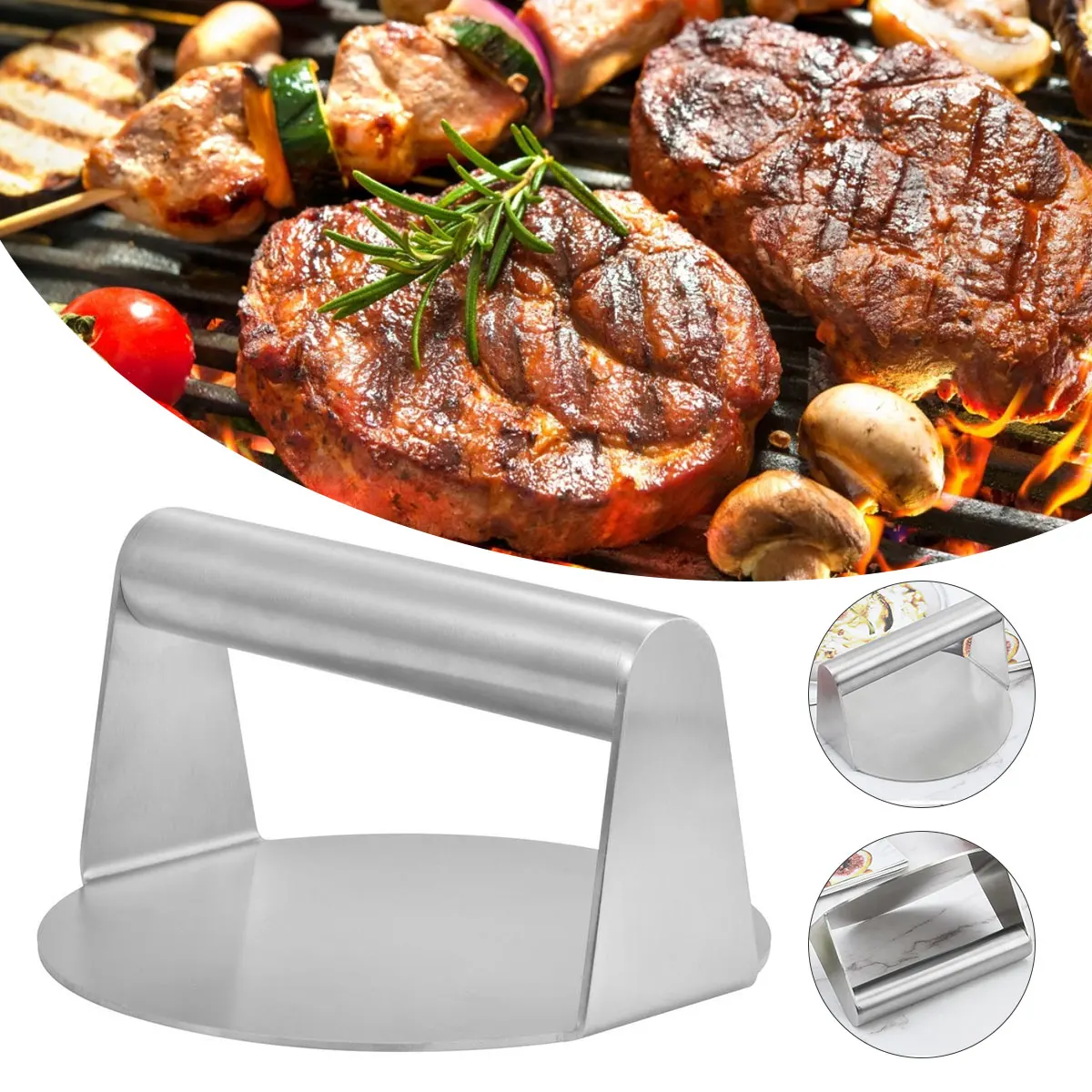 

Пресс для гамбургеров, пресс для гамбургеров круглой формы, антипригарные котлеты для шеф-повара, формы для приготовления гамбургеров, мяса...