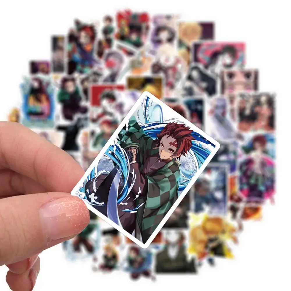 

50 Pcs Hot Movie Demon Slayer Stickers Kimetsu No Yaiba Blade Anime Toy For Child DIY Skateboard Guitar PS4 Laptop Bike Sticker