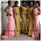 2021 в африканском стиле Русалка свадебное Длинное нарядное платье подружки невесты, платья с кружевной аппликацией, из эластичной ткани, материал верха с ворсом черные женские платья подружки невесты
