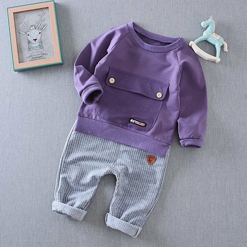 Children Boys Girls Cotton Clothing Sets Fashion Baby Sport Jacket Pants 2Pcs/Sets Spring Autumn Formal Toddler Tracksuits | Детская