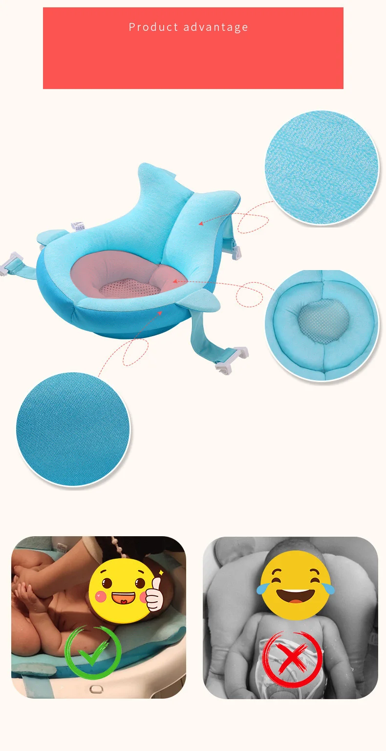 Мультфильм Draagbare Baby Douche Bad Pad Противоскользящий плохой коврик Pasgeboren Veiligheid Bad Ondersteuning Kussen Opvouwbaar мягкий Kussen