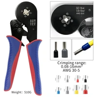 so 16 4 crimping pliers terminal crimper tools 0 08 16mm%c2%b2 30 5awg quadrilateral crimping of high carbon steel jaw