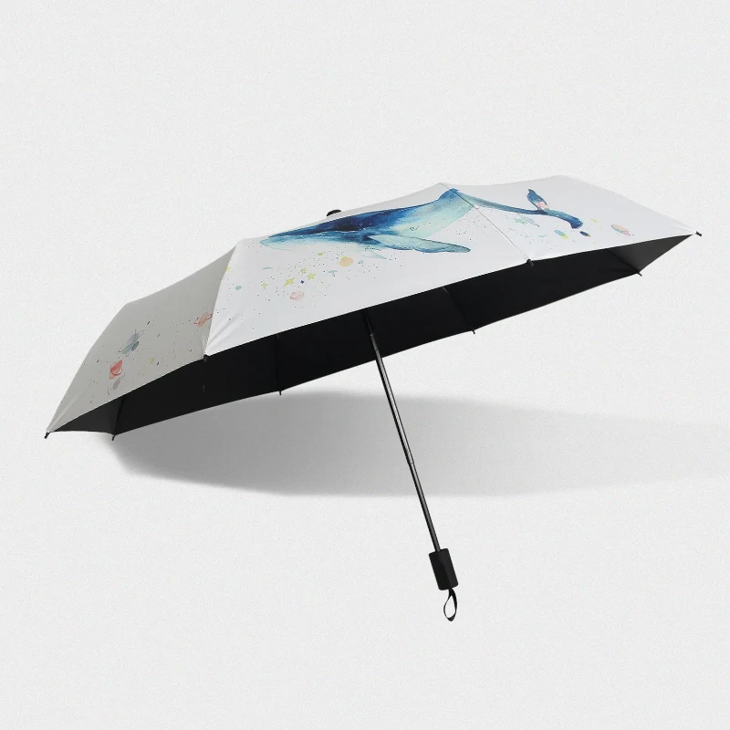 Созвездие Рыбы шаблон Зонт от дождя Для женщин 3 складной автоматический УФ