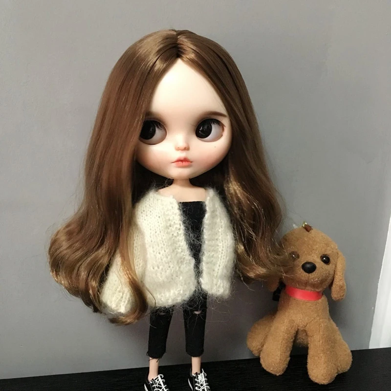 Новый дизайн одежда Blythe модный белый свитер пальто для куклы 30 см 1/6 Bjd Azone ICY Licca Doll