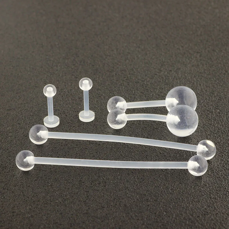 Кольцо акриловое Прозрачное Для Пирсинга Пупка женское клипса для бровей носа