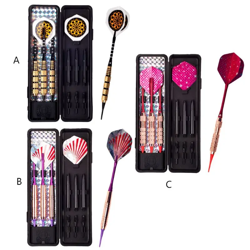 

3pcs/set Professional Electronic Soft Tip Darts 18g Safety Darts Aluminum Alloy Shaft Copper Iron Dart Barrel
