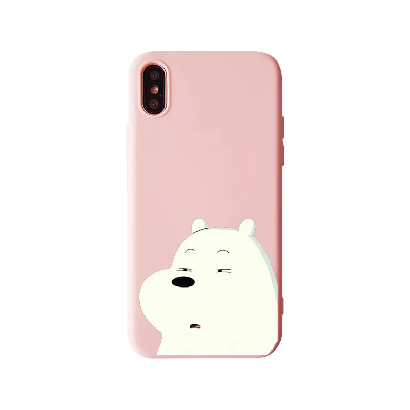 TPU Роскошный мягкий ТПУ чехол для телефона для iPhone 11 11Pro X XS MAX XR 5 5S SE 6 6s, 7, 7 plus, 8, 8 plus, в мультяшном стиле, мы вся правда о медведях крышка - Цвет: TPU