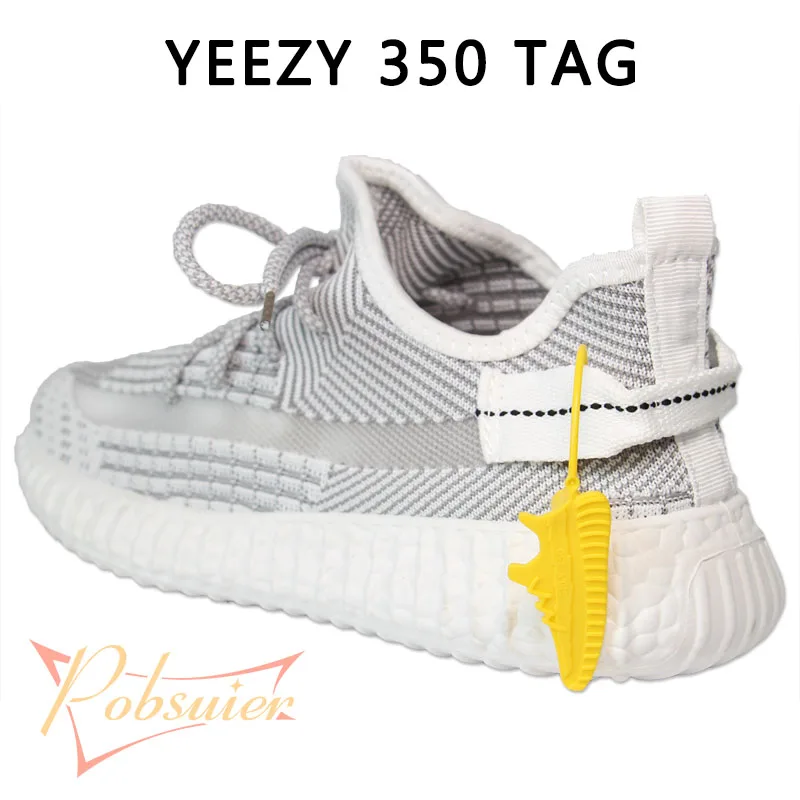 100 Custom Printed Shoe Tags Disposable Off Plastic White Brand Logo Gift Hang Label Tag for Sneakers Yeezy 350 Shoes 160mm/6.3" images - 6