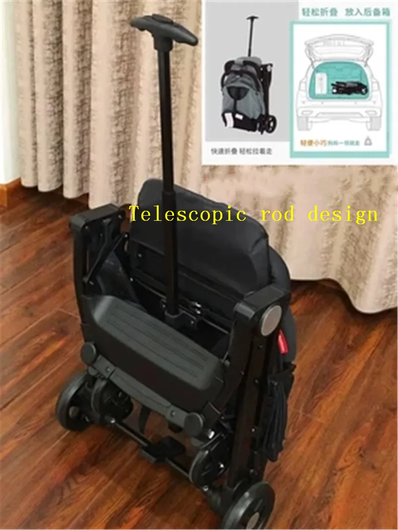 Детская коляска с высоким ландшафтом ультра легкий складной портативный ребенок