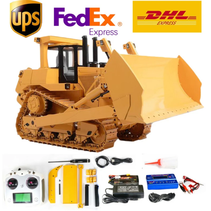 Günstig Junge Geschenk Spielzeug 1/14 Metall Fernbedienung Hydraulische Bulldozer Modell Radlader RC Hydraulische Modell Engineering Fahrzeug