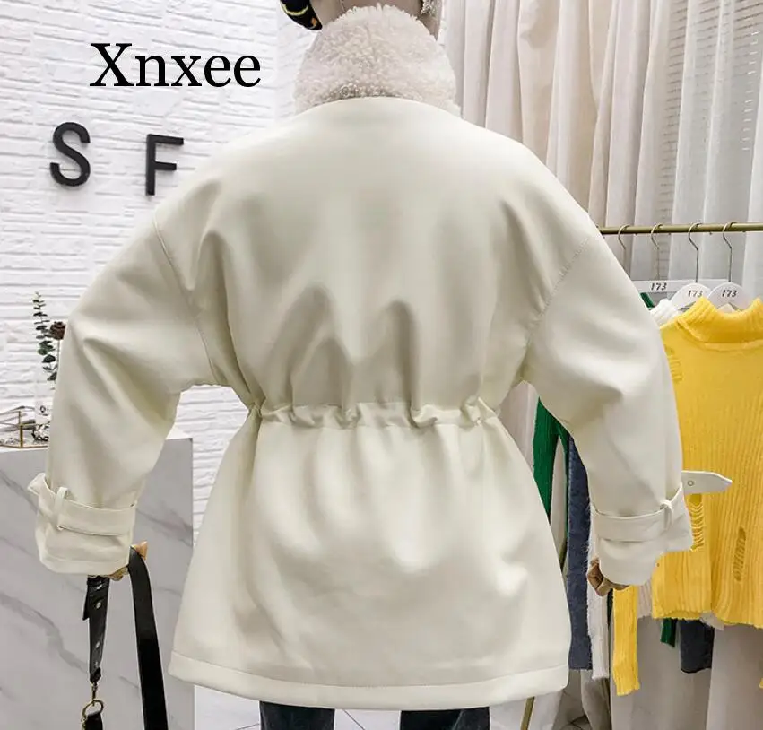 Зимнее меховое пальто Тедди с гипотермической лисой облегающее на талии куртка